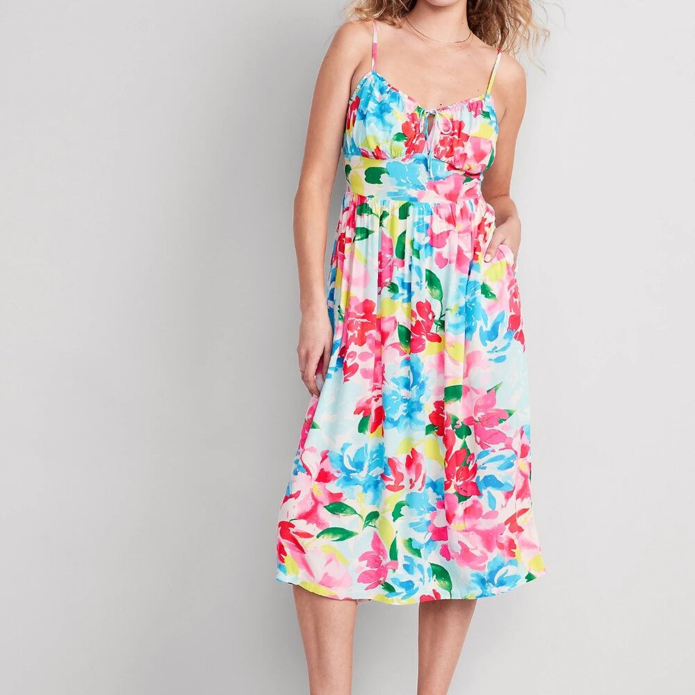 Old Navy Soft Watercolor Midi Dress Size L